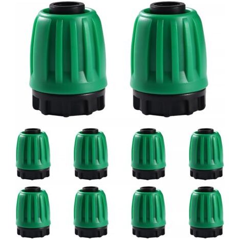 Raccords d'irrigation goutte à goutte verts, lot de 10, pour tuyaux de 16 mm, adaptateur de prise pour irrigation goutte à goutte, raccords d'irrigation droits, connecteur de tuyau d'irrigation (1/5)