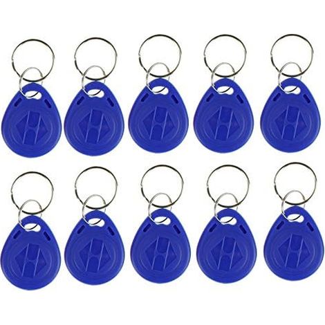 125KHz Réinscriptible RFID Porte-clés Porte-Cés T5577 Clé Jeton Tag Pour le Contrôle d'accès Utilisateur Carte Bleu (100) (1/5)