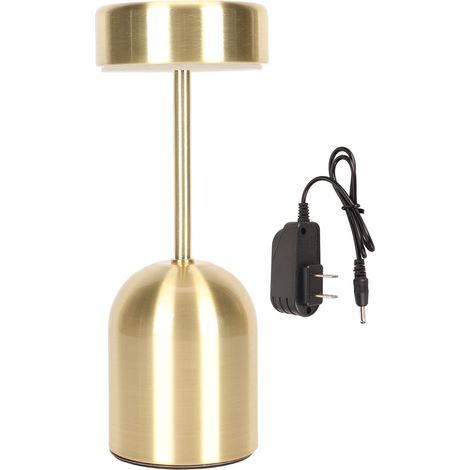 Ortviai Lampe de bureau sans fil en fer avec commande tactile, 3 températures de lumière et gradation continue, dorée (1/5)