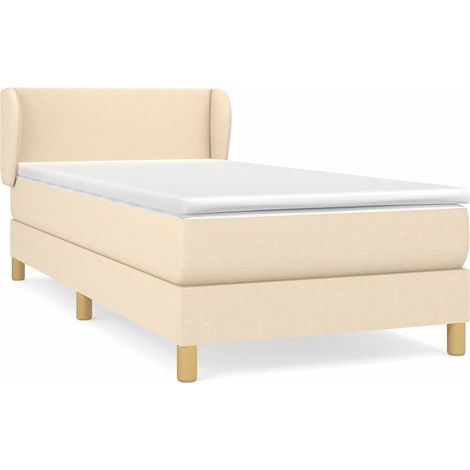 Maison Exclusive - Boxspringbett mit Matratze Creme 100x200 cm St (1/5)