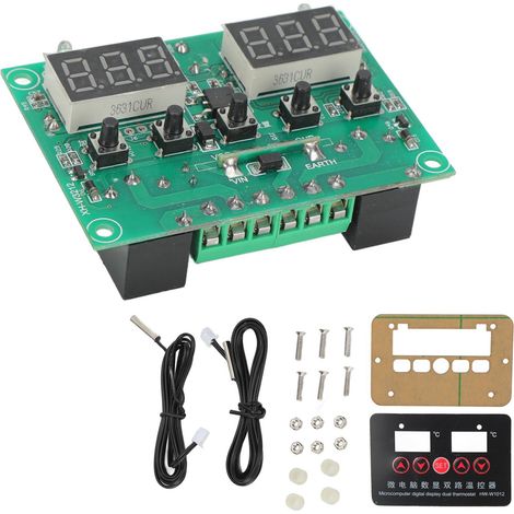 Module régulateur de thermostat à double relais avec affichage numérique 220 V HWW1012 (1/5)