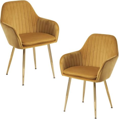 Packs Sillas Comedor - Pack 2 Sillas Chic Golden - Mostaza (1/5)