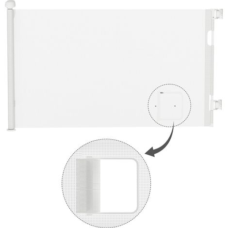 Barrière de sécurité extensible de 0 à 150 cm - Pour escalier de bébé - Pour l'intérieur et l'extérieur - Blanc (1/5)