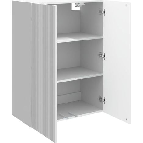 Armoire de Rangement 66 x 34,5 x 90 cm en Bois d'Ingénierie, Placard Mural Gain de Place pour Cuisine, Salle de Bain ou Entrée (1/5)