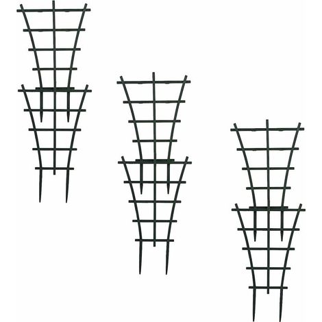 Lot de 6 treillis d'escalade en pot en plastique robuste superposé pour jardin, terrasse, fleurs, légumes (1/5)