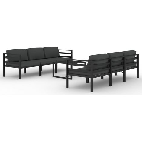 Maison Exclusive - 7-tlg. Garten-Lounge-Set mit Kissen Aluminium