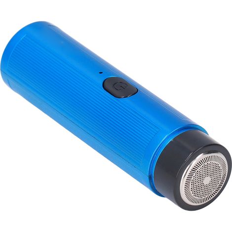 Mini rasoir électrique portable rechargeable, silencieux, faible bruit, 3,7 V, 2 W, facile à utiliser pour les voyages et la maison (homme, bleu). (1/5)
