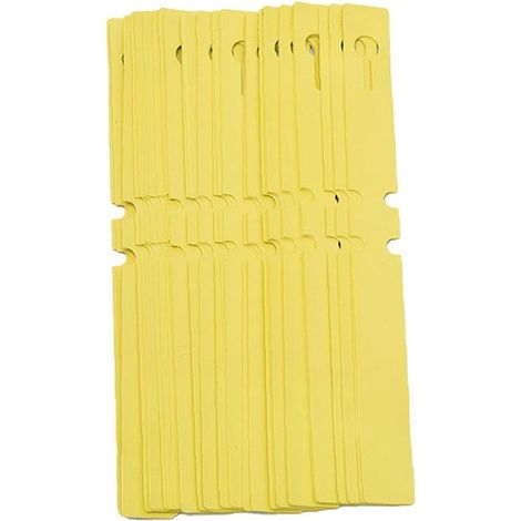 Plant Hanging Label Plastic Tree Nursery Tags Waterproof Yellow for Outdoor Garden Greenhouse 50PCS, Plant Lables and Markers (1/5)