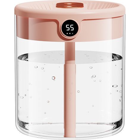 Pink Humidifier per camera da letto, humidifier a nebbia fredda da 2 liters per child's home, sensor of humidity, duration 20 ore, easy to operate and pull, humidifier to silent air for (1/5)