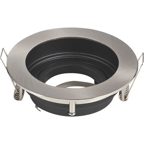 Portafaretto orientabile GU10 / MR16 da incasso 100mm Nickel satinato Rotondo Aigostar