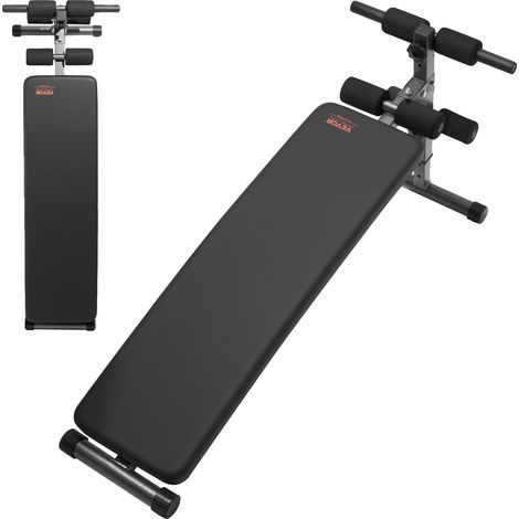Banco de abdominales Vevor, banco de pesas curvo inclinado con asa para abdominales inversos, con 6 ajustes de altura regulables, acero resistente, capacidad (1/2)