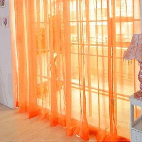 panneaux de rideau de porte ou fenêtre en tulle uni, châle transparent ou cape (1/5)