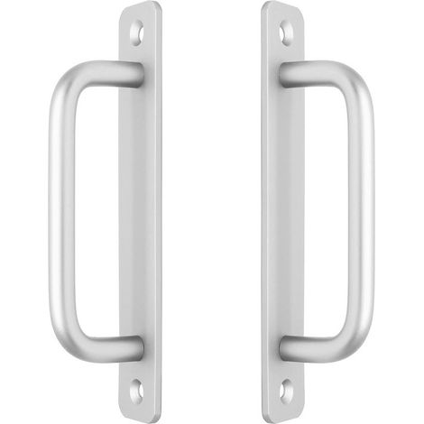 Maniglie per porte scorrevoli in lega di alluminio, maniglie a spinta e a trazione per cucina, bagno, armadio, garage, capannone, fienile, cancello e porte con piastre metalliche (1/5)