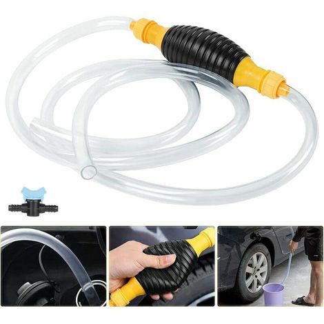 Pompe Manuelle Transfert de Liquide, Pompe à Main Essence Gaz Diesel Huile Eau Réservoir de Poissons avec 2M de Tuyau de Pression de Tube (1/5)