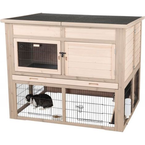 natura Kleintierstall XL mit Wärmedämmung 120 98 94 cm grau