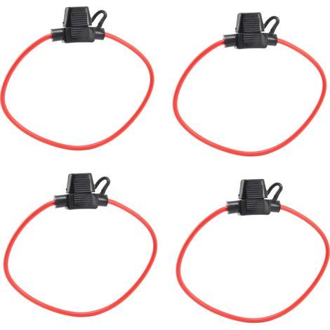 4X Porte Fusible Lame Enfichable Etanche avec Fil pour Voiture Petit (1/2)