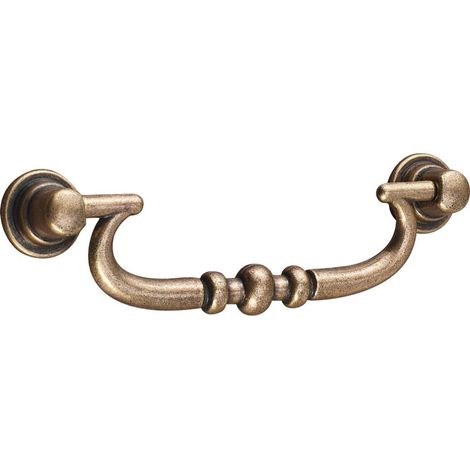 1 poignée tombante, hauteur 111 mm, entraxe 91 mm, finition bronze, largeur 33 mm, pour portes intérieures (1/5)