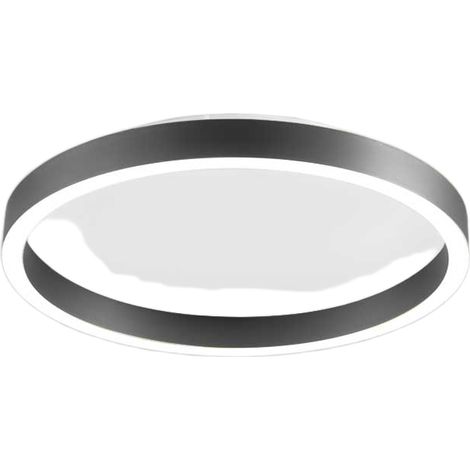 Aela P/P Plafonnier Led 36W Double Émission 1800-1900Lm 3000K/4000K Aluminium Satiné Noir Gradable Phase Cut - Gealuce (1/3)