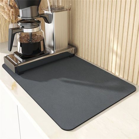 Tapis d'égouttement 40 50cm machine à café tapis d'égouttement super absorbant vaiss séchage tapis, séchage rapide nanofibre cuisine évier tapis cuisine lavage en machine (1/5)
