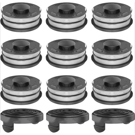 StarRing Pack of 4/8/12 replacement spools and spool cover for Einhell GC-ET 4530 brushcutter 3405685, brushcutter accessories, line and cap (12 pieces) (1/5)