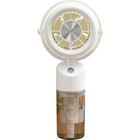 Handheld Nebelventilator, Einstellbare Geschwindigkeit, Tragbares Design, WEISS (1/2)