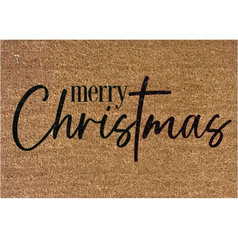 Tapis De Seuil De Noël - Message Joyeux Noël - En Polyester - Pour Entrée Extérieure Ou Intérieure - 1 Pièce (1/5)