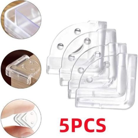 protège coin de table,Transparent Protege Coin de Table Bebe,Coin anti-collision pour enfants avec Smiley,pour Bureau,bords pointus (1/4)