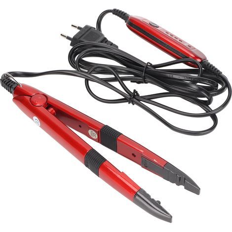 Fer à lisser professionnel durable avec réglage de température, prise européenne 220-240V pour extensions