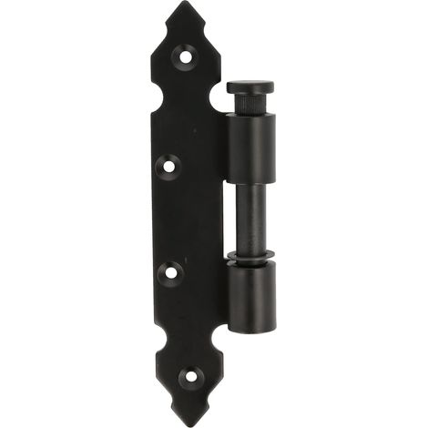 Demi-Charnière Pour Montage En Gozne 200 x 90 x 4 mm Axe Ø 14 mm Style Classique et Simple Amovible Sans Dévissage Dans Les Volets Acier Noir (1/5)