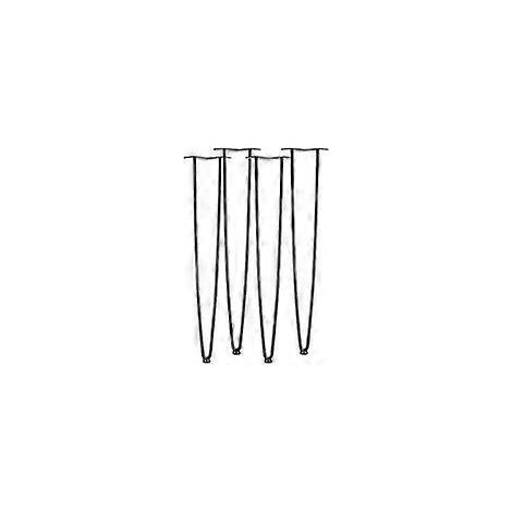 Pieds de table noirs de 86 cm en forme d'épingle à cheveux, 2 barres en acier, pieds de support pour meubles (1/5)