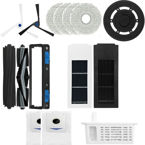 Kit d'accessoires pour aspirateur robot X2 OMNI / COMBO, comprenant des sacs à poussière, des brosses rotatives, des filtres et autres accessoires. (1/4)