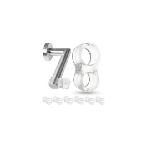Butée de porte - lot de 6, transparente, butée de porte double - amortisseur de porte - protection de porte - cale de fenêtre - installation facile et rapide, protection des murs et des meubles - Crez (1/4)