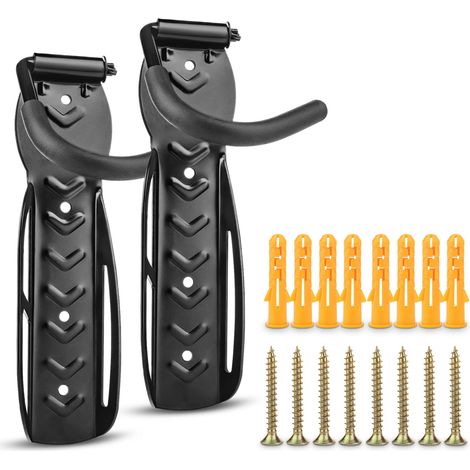 Trintion Bike Rack Wall Mounted Bicycle Hanger Garage Storage Holder Stands Cycling Vertical Hook Bracket Space Saving for Road Bike, MTB, Electric Bike, 2 Pack (1/5)