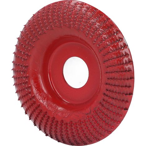 Holzschnitzscheibe, Schleif- und Formscheibe aus Edelstahl für Winkelschleifer, 22 mm, weinrot (1/5)