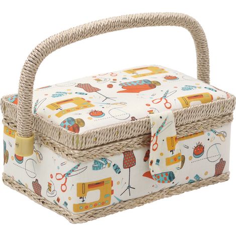 Scatola da cucito - Scatola per cucito - Scatola porta filo da cucito - Scatola portaoggetti - Organizzatore di accessori per cucito (1/4)