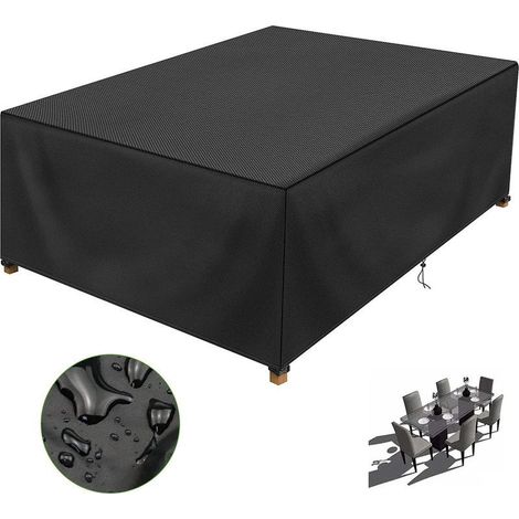 Housse De Protection Salon De Jardin 1509075cm, Étanche Robuste Tissu Oxford 210D Housse Protection Table De Jardin Exterieur, Résistance au Vent, Anti-UV (1/5)