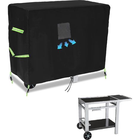 Housse de Protection pour Plancha,L125 x l 60 x h 80 cm,Desserte,Couverture de Protecion Barbecue,Bâche Imperméable en Polyester ave (1/5)
