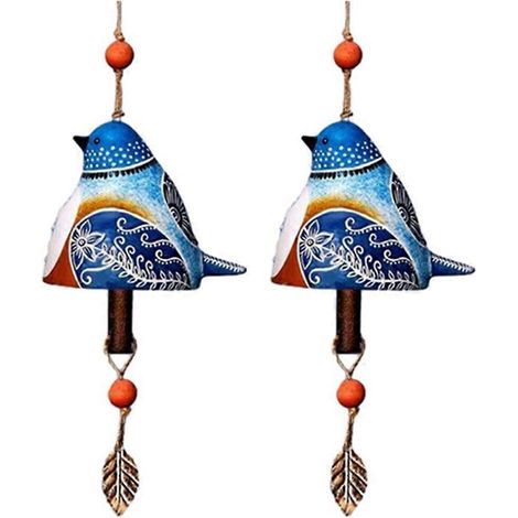 Carillon à vent « Chant des oiseaux », décoration de jardin « Chant des oiseaux », support pour carillon à vent bleu (1/5)