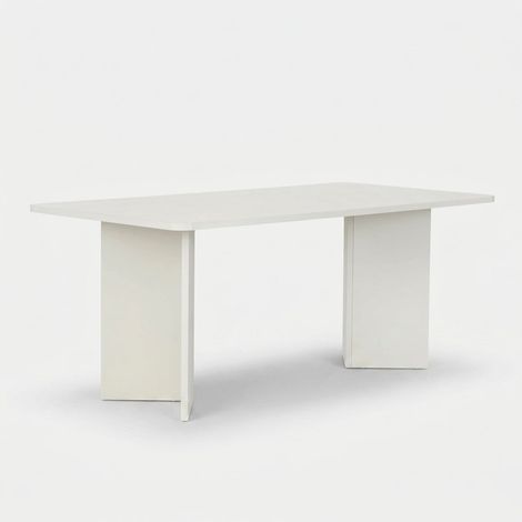 Moderner Esstisch Linza 180x90 cm aus Melamin - Weiß (1/5)