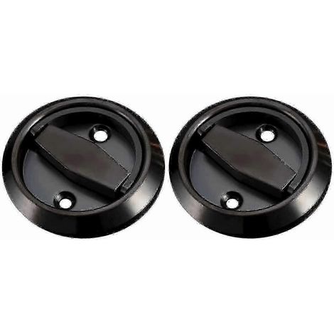 Lot de 2 poignées de porte invisibles en acier inoxydable 304, ignifugées, antirouille et antivol, compatibles avec les portes coulissantes. (1/5)