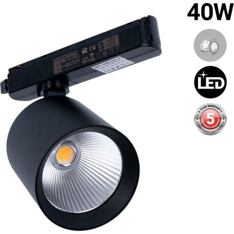 Faretto LED a binario monofase - 40W - Gioielleria