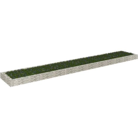Lit surélevé à gabion Jardinière à gabion Panier de Gabion de Jardin décoratif Acier galvanisé 600x100x20 cm KOL9777 (1/5)