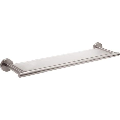 Tablette Murale en Verre et Supersteel 50 CM, Étagère de Salle de Bain, Gris (1/2)