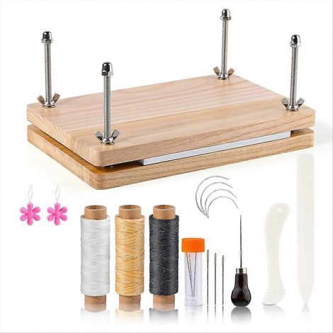 Coffret de Reliure Artisanale, Fournitures de Liaison pour Livres, Kit Complet de Fabrication de Carnets, Matériel de Brochage pour Loisirs Créatifs