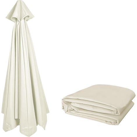 3.50M Rechange pour parasol de patio en extérieur  Remplacement robuste pour parapluie de marché  Toile de parasol pour 8 baleines  Protection UV et imperméable  auvent de rechange Seulement