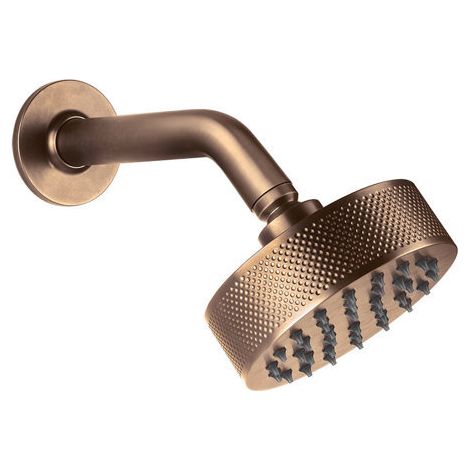 Ducha mural Gessi Inciso anticalcárea D120 mm, con junta y