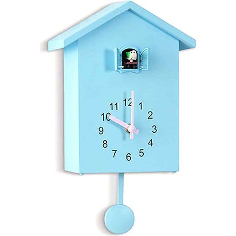 1 Horloge murale style nordique, affichage à aiguilles et numérique, thème oiseau, pour bureaux, restaurants, centres commerciaux (1/5)