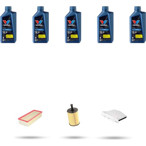 Kit tagliando 3 FILTRI e 5L OLIO compatibile con VW Tiguan I (5n) 2.0 TDI 100kw Dal 2007 (1/5)