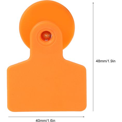 Boucle d'identification pour animaux [100pcs, Ø48x40mm, PP] - Accessoire pour élevage de porcs, bovins et ovins - Marqueur résistant sans inscription (1/5)