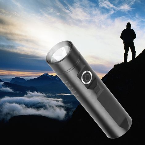 LED-Mini-Taschenlampe, wasserdicht, Campinglampe, starkes Licht, USB-aufladbar für Outdoor-Aktivitäten (1/5)